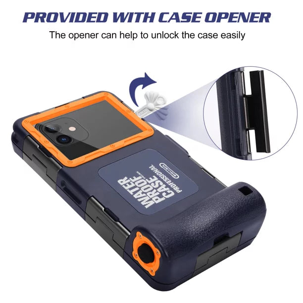 UrbanX Professional [15m/50ft] Swimming Diving Surfing Snorkeling Photo Video Fluid Protective Case Liquid Housing for HTC 10 Lifestyle And all Phones Up to 6.9 Inch LCD with Lanyard