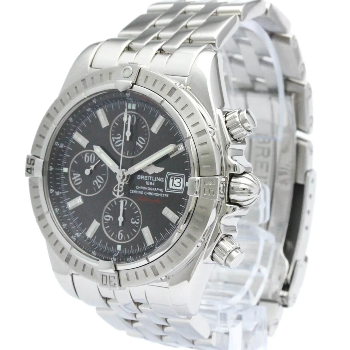 Pre-Owned Polished BREITLING Chronomat Evolution Steel Automatic Watch A13356 BF563347 (Good)