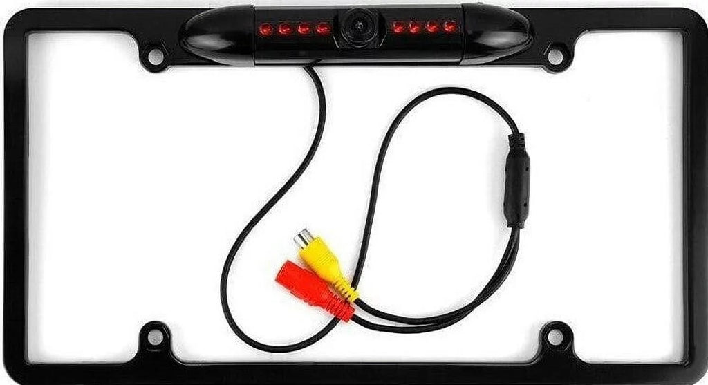 Backup Camera Rearview License Plate Liquid for Kenwood DMX-125BT DMX125BT Black