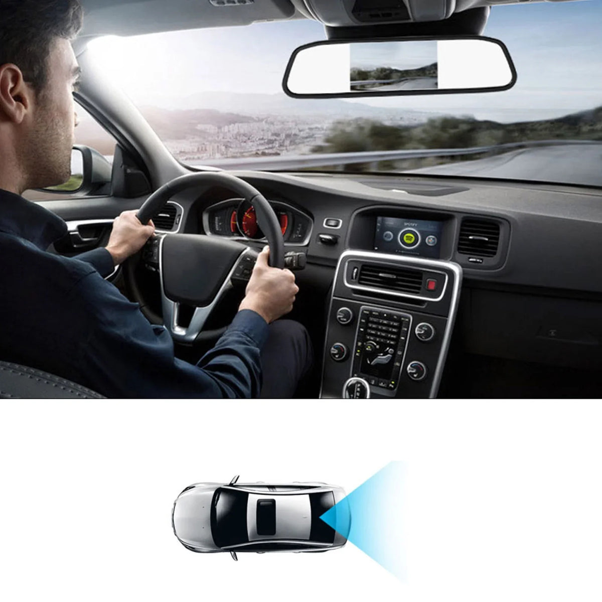 2-DAY Mad Hornets Universal 170 Camera + 5.0" TFT LCD Car Mirror Monitor Kit Vehicle System