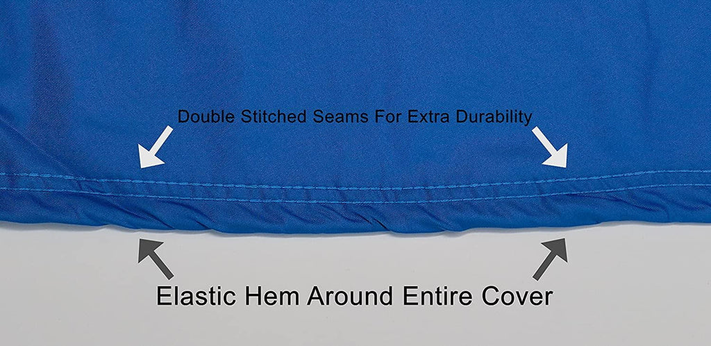 Custom Contour Fit Weatherproof Jet Ski Cover for Kawasaki 900 ZXI 1995-1998 - Blue/Black Color - All Weather - Trailerable - Protect from Rain & Sun! Includes Trailer Straps & Storage Bag