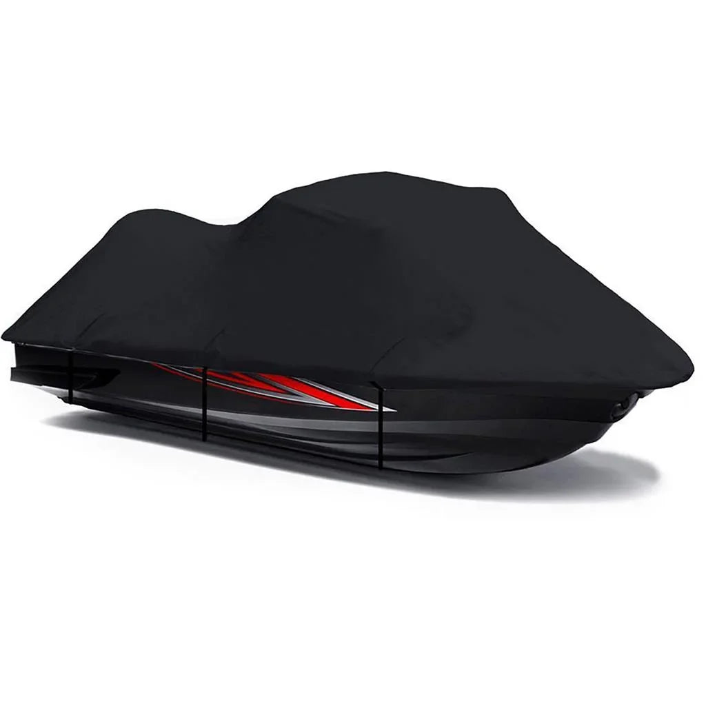 BLACK 600 DENIER JetSki Cover Compatible for Kawasaki ULTRA 260X 2009 2010 Travel Jet Ski Cover PWC Covers