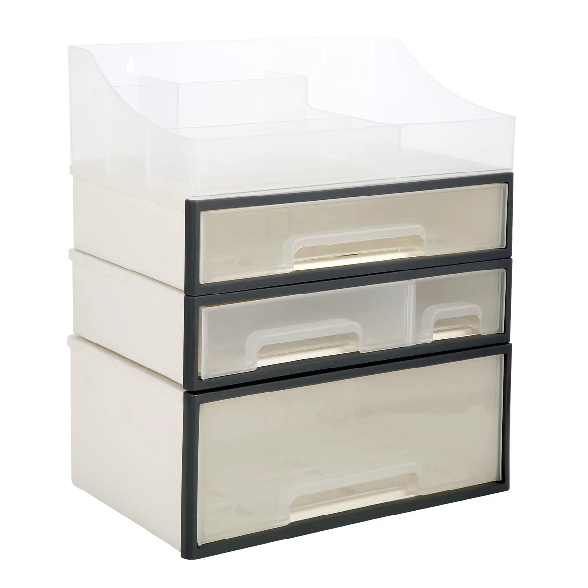 Organize storage box for multi-scene use, ROSELIFE [TFAC] Desktop Organizer, 4 Pieces, 4 Drawers, 5 Slots, Transparent