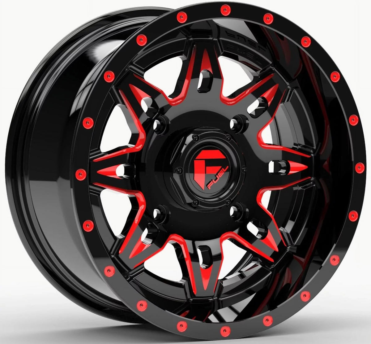 Fuel Lethal 15" Wheels Red 32" Warrior XT Sticky Tires Kawasaki Teryx Mule