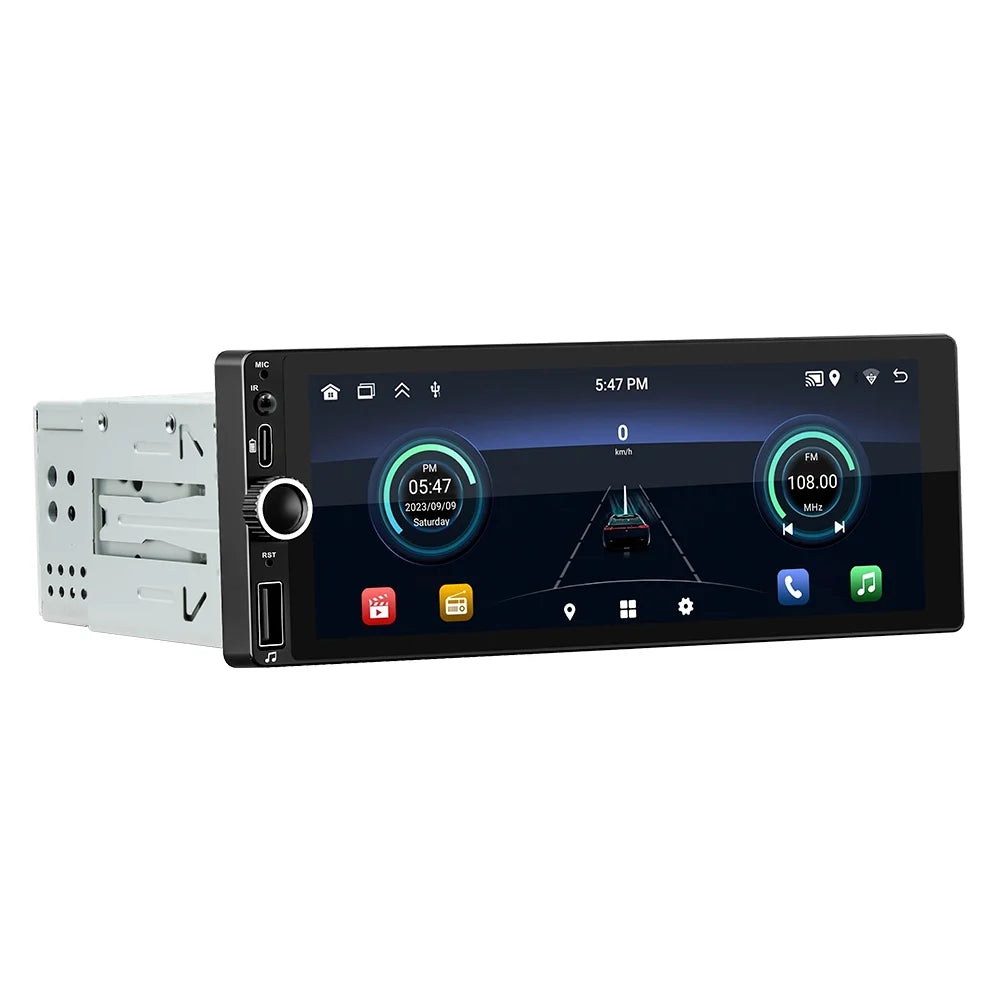 Android 13 Car Stereo Single Din Wireless Android Auto - [2+32G] 7 inch Touch Display Radio - GPS Navigation, WiFi, Mirror Link + AHD Backup Camera and Microphone