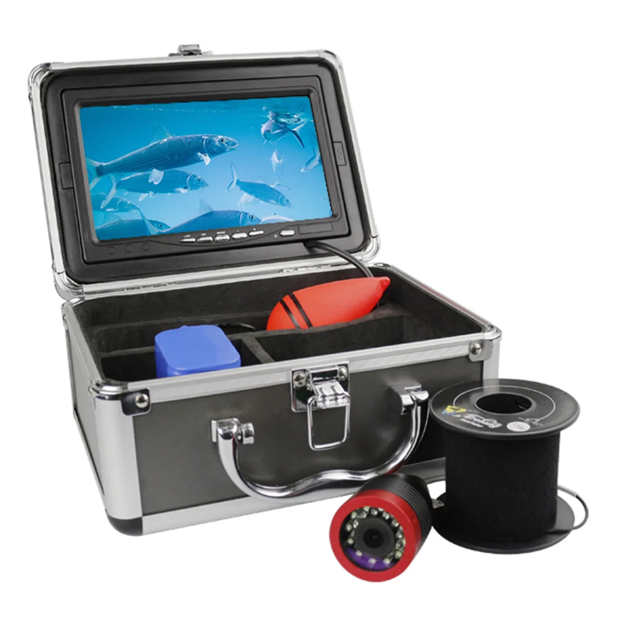 Erchang Fluid Fishing Camera Portable Fish Finder with 7 Inch Monitor for Boat Kayak Lake Sea Fishing