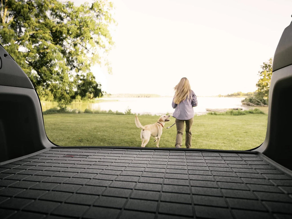 WeatherTech Cargo Trunk Liner with Bumper Protector compatible with 2011-2017 Honda Odyssey - Behind 2nd Row Seating With Bumper Protector, Grey