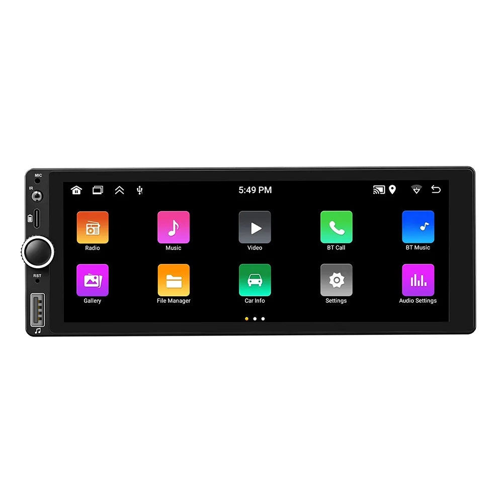 Android 13 Car Stereo Single Din Wireless Android Auto - [2+32G] 7 inch Touch Display Radio - GPS Navigation, WiFi, Mirror Link + AHD Backup Camera and Microphone