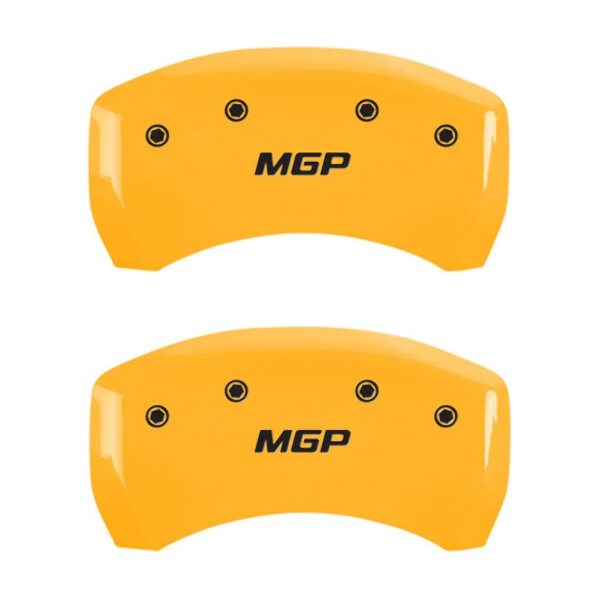 MGP 4 Caliper Covers Engraved Front & Rear MGP Yellow finish black ch Fits select: 2013 CHRYSLER 300, 2012 CHRYSLER 300C LIMITED