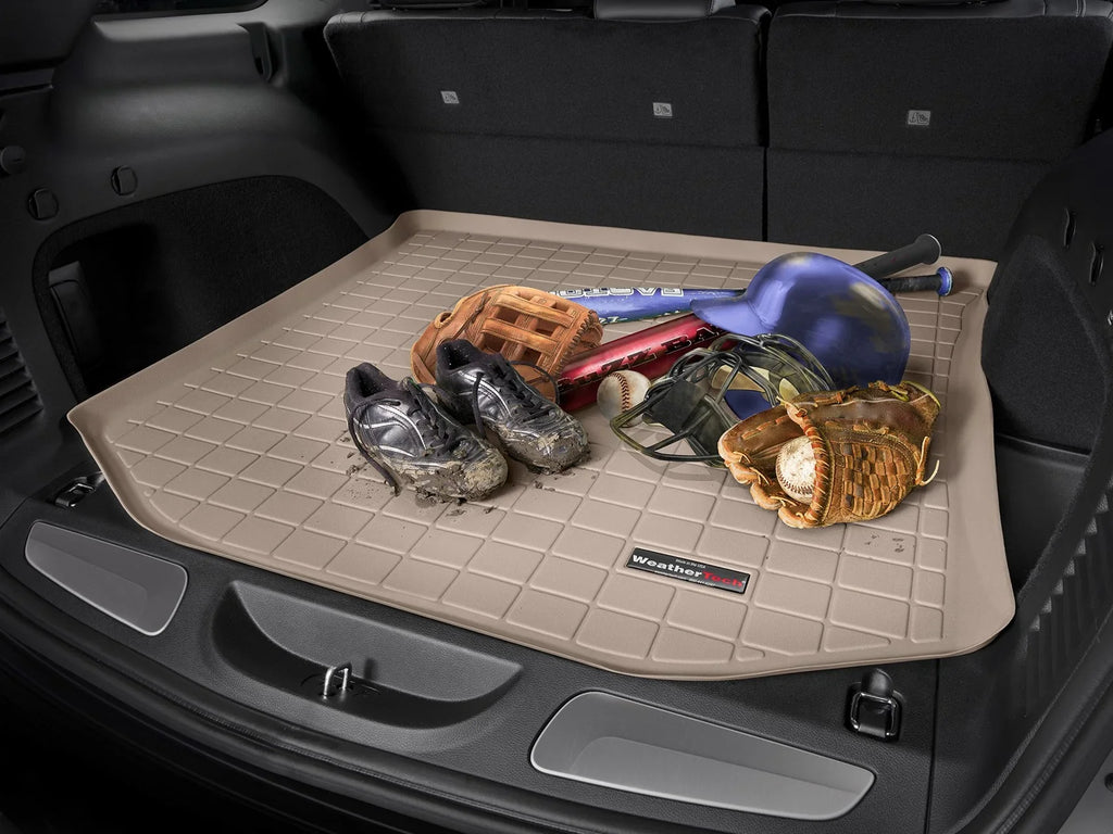 WeatherTech Cargo Trunk Liner with Bumper Protector compatible with 2011-2017 Honda Odyssey - Behind 2nd Row Seating With Bumper Protector, Grey