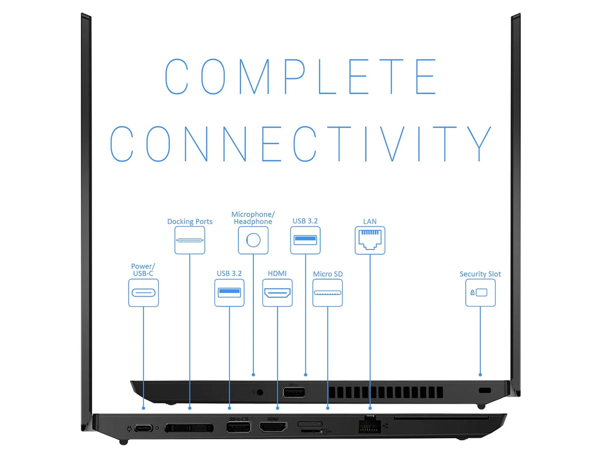 ThinkPad L14 Gen 2 Portable computer 14" IPS FHD Display, Core i5-1135G7 Upto 4.2GHz, 32GB RAM, 256GB NVMe SSD, HDMI, Thunderbolt , DisplayPort via USB-C, Wi-Fi, Bluetooth, Windows 10 Pro