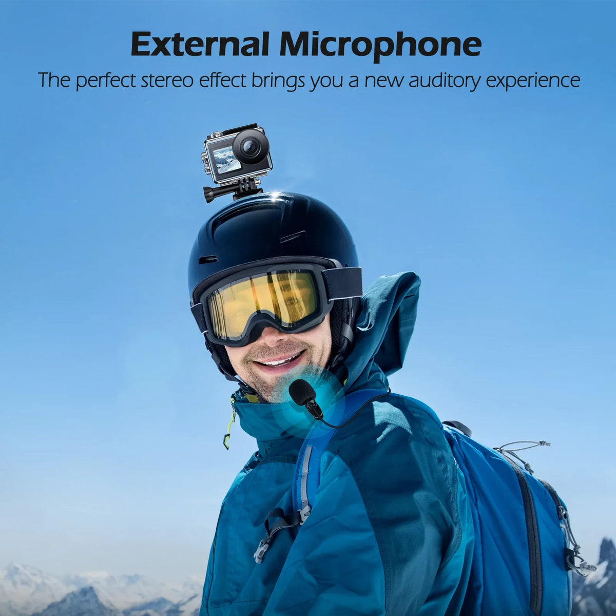 Campark 4K 30FPS Action Camera 20MP Sports Camera 131 Ft Fluid Fluid Camera WiFi Vlog Camera EIS 4.0 Zoom Support External Mic Remote Control