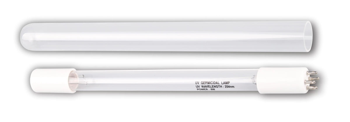 Bluonics (2pcs) 6W UV 4 Prong Replacement Bulb & Quartz Sleeve Tube for our Fluid Purifier Ultraviolet Light System