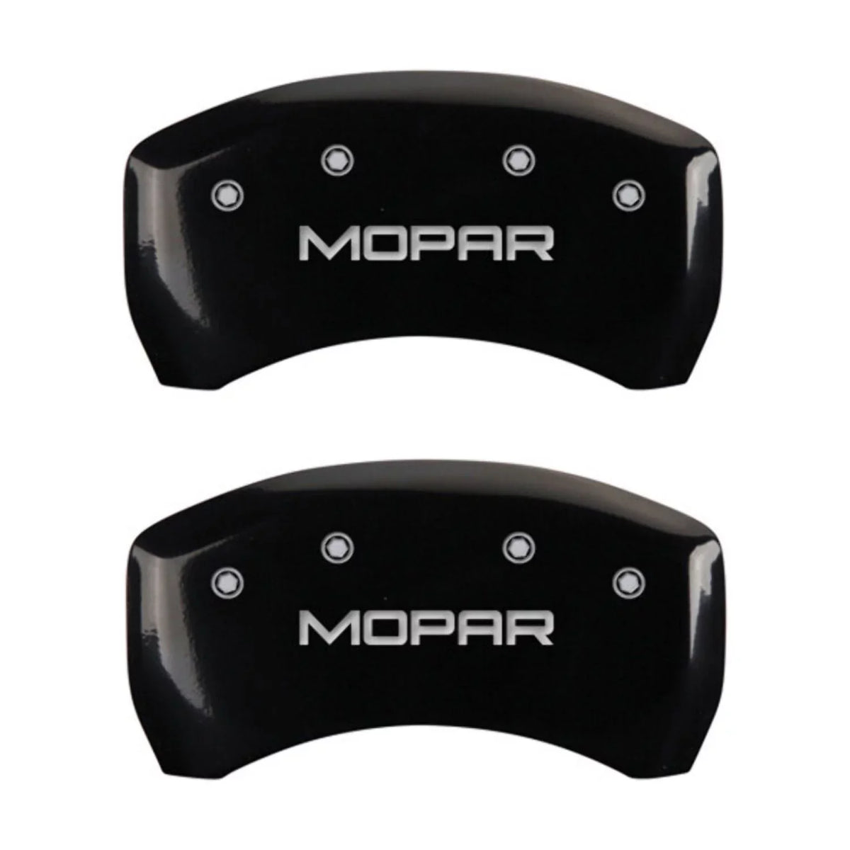 MGP 4 Caliper Covers Engraved Front & Rear MOPAR Black finish silver ch Fits select: 2013 CHRYSLER 300, 2012 CHRYSLER 300C LIMITED