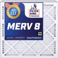 Filter King 18x14x1 Air Filter | 3-PACK | MERV 8 HVAC Pleated A/C Furnace Filters | MADE IN USA | Actual Size: 17.5 x 13.5 x .75"