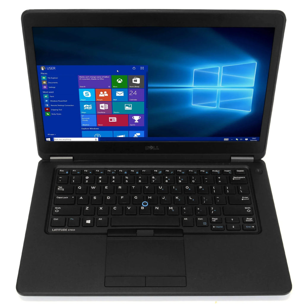 " Latitude E7450 Portable computer Computer, 2.90 GHz i5 Dual Core Gen 5, 8GB DDR3 RAM, 240GB Solid State Drive (SSD) SSD Hard Drive, Windows 10 Professional 64Bit, 14"" Display Second-hand
