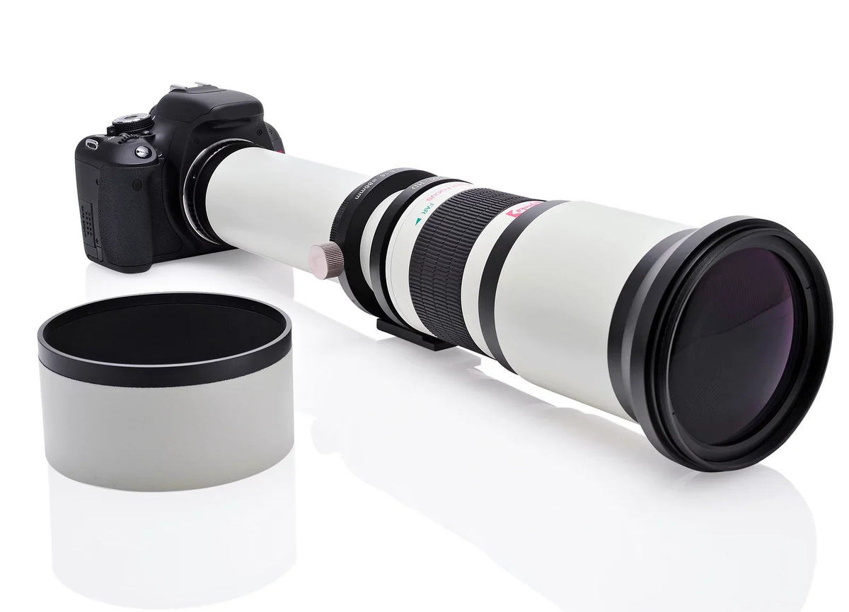 Opteka 650-1300mm (with 2x- 1300-2600mm) f/8 Manual Telephoto Lens + UV for a7r, a7s, a7, a6300, a6000, a5100, a5000, a3000, NEX-7, NEX-6, NEX-5T, 5N, 5R, 3N and other E-Mount Digital SLR Cameras