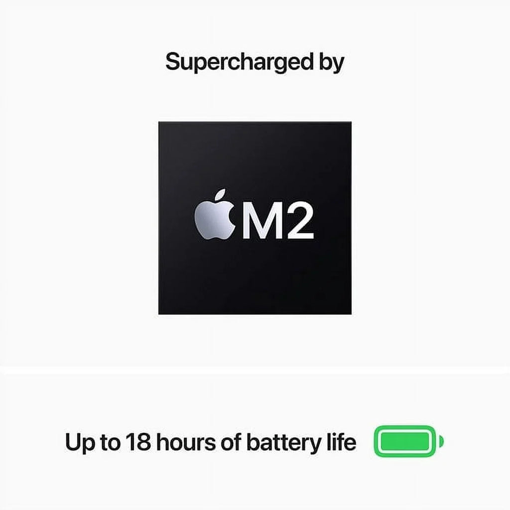 Restored 2022 MacBook Air 13" Mobile pc (M2 Chip, 8-Core CPU, 24GB RAM 1TB SSD, Space Gray) (MLXX3LL/A) - (Refurbished)