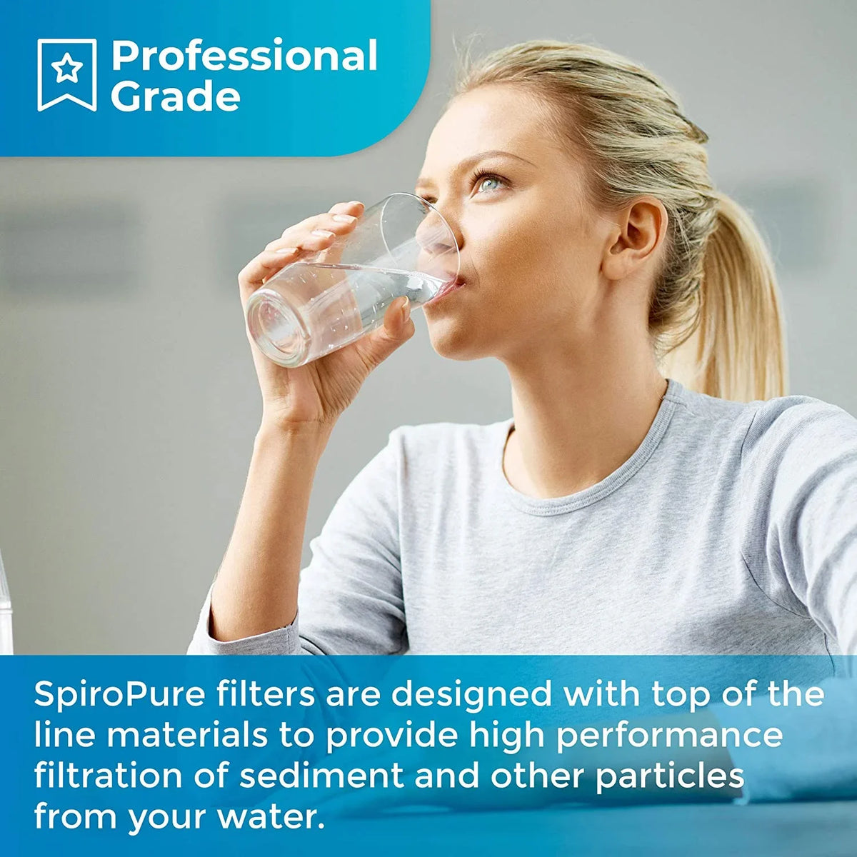 SpiroPure SP-WP25-BB 10x4.5 25 Micron String-Wound Polypropylene Fluid Filter Cartridge WP25BB97P 355216-43 CW25-BBS (Case of 8)