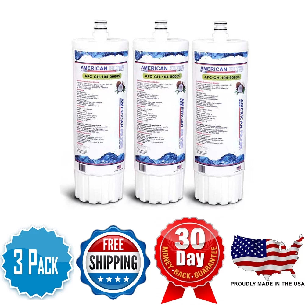 AFC Brand , Fluid Filters , Model # AFC-CH-104-9000S , Compatible with 3M® Cuno® 56011-03 - 3 Pack - Made in U.S.A.