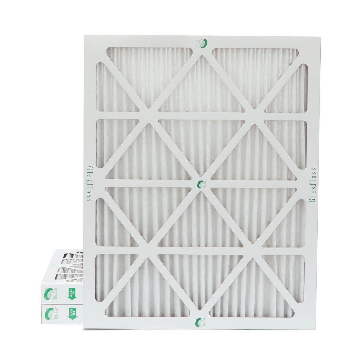 3 Pack of 18x24x2 MERV 13 Pleated 2" Inch Air Filters by Glasfloss. Actual Size: 17-1/2 x 23-1/2 x 1-3/4