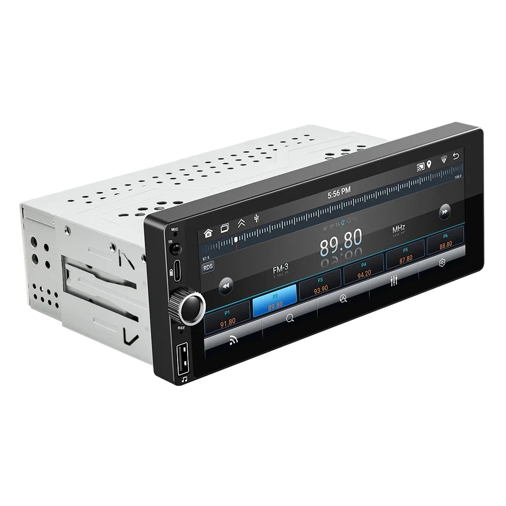 Android 13 Car Stereo Single Din Wireless Android Auto - [2+32G] 7 inch Touch Display Radio - GPS Navigation, WiFi, Mirror Link + AHD Backup Camera and Microphone