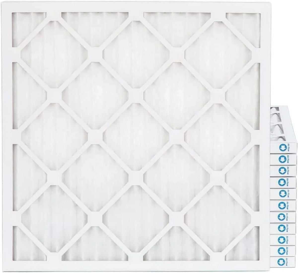 20X22x1 MERV 8 Pleated HV Furne 1'' Air Filters By Pamlico. Case Of 12. Ext Size: 19-1/2 X 21-3/4 X 3/4, White