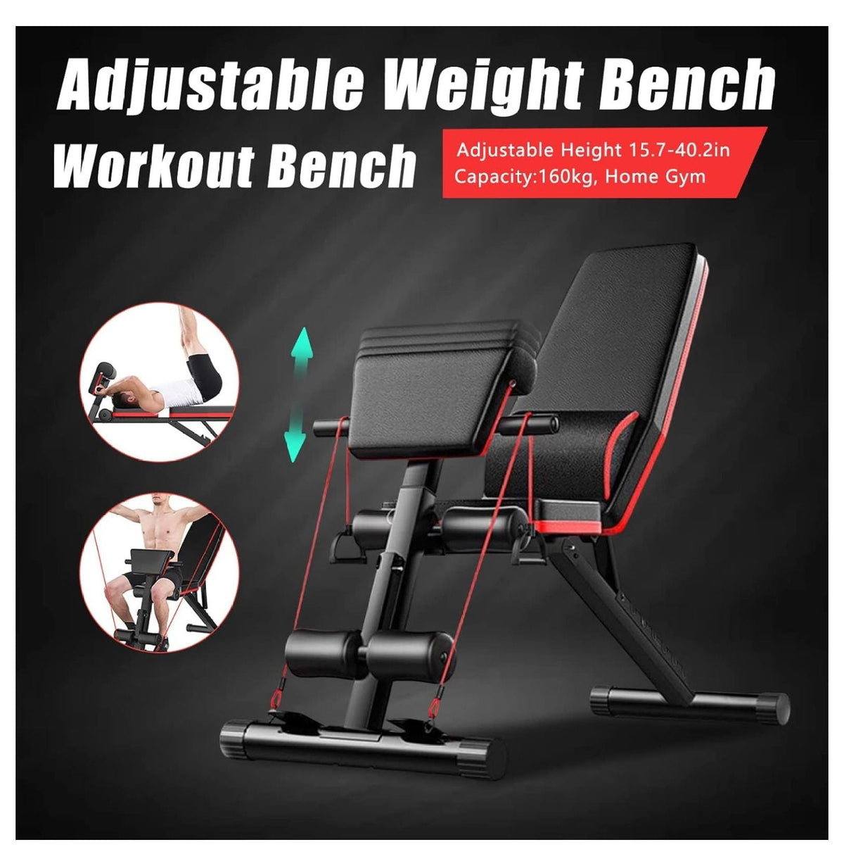 Adjustable Dumbbell Weight Bench Full Body Workout Foldable Incline Decline Exercise Workout Bench for Home Gym Load 353LBS