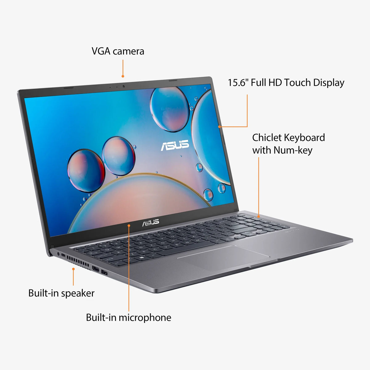 Restored Vivobook 15.6” FHD Touch PC Mobile pc Core i5-1135G7, 8GB, 512GB, Win 11 Home, F515EA-WH52 (Refurbished)