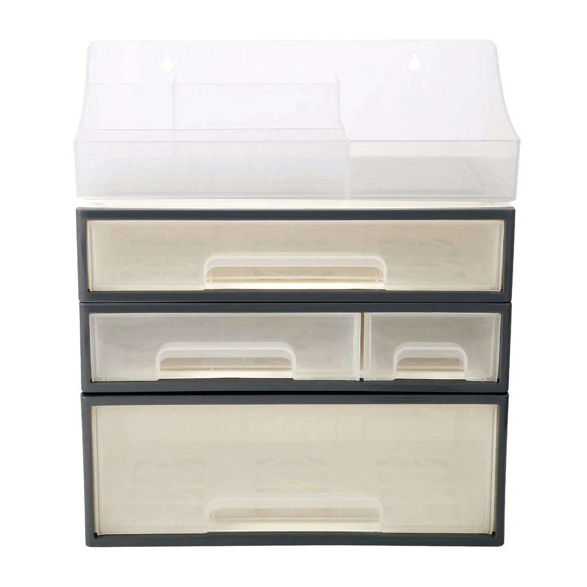 Organize storage box for multi-scene use, ROSELIFE [TFAC] Desktop Organizer, 4 Pieces, 4 Drawers, 5 Slots, Transparent
