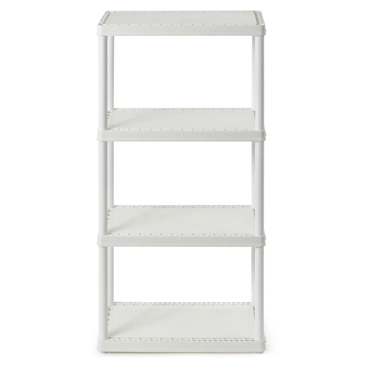 Gracious Living 4 Shelf Set Height Light Duty Storage Unit, White (2 Pack)