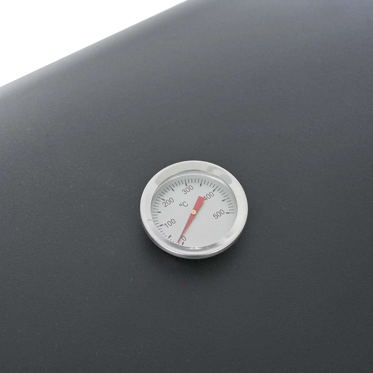 Stainless Steel BBQ Gas Grill 4-Burners Side Burner Thermometer Two Shelves Grilling Space Patio Garden Barbecue - Black
