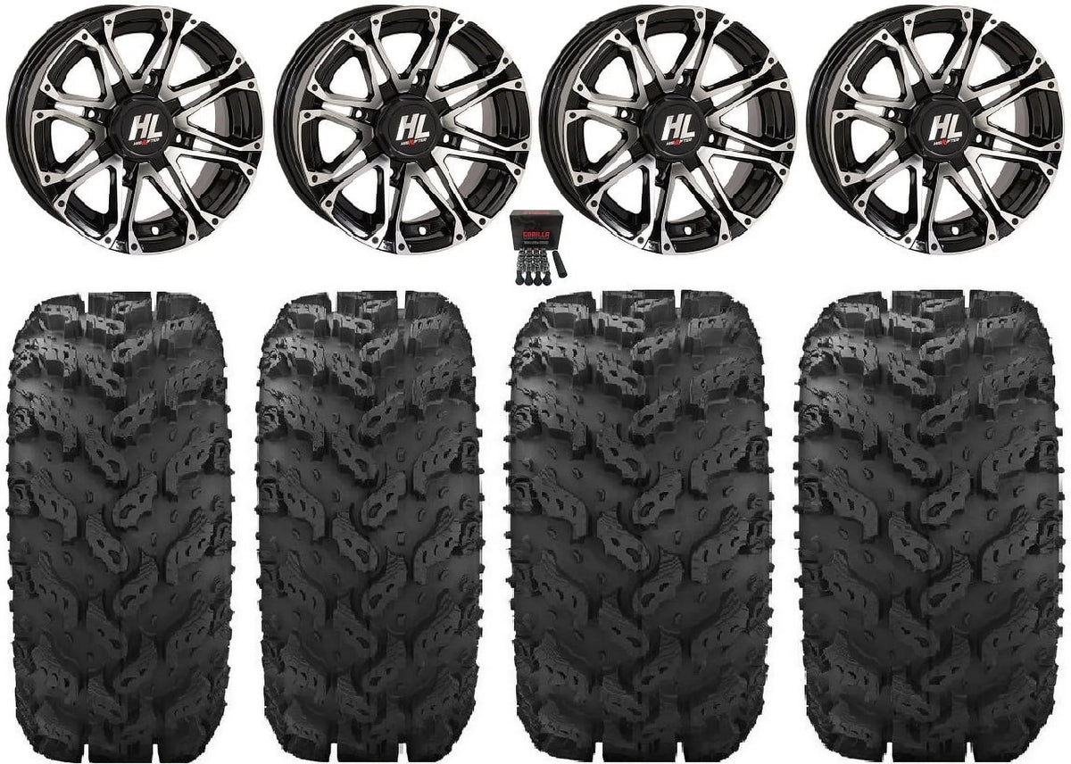 High Lifter HL3 14" Wheels Machined 26" Reptile Tires Kawasaki Teryx Mule