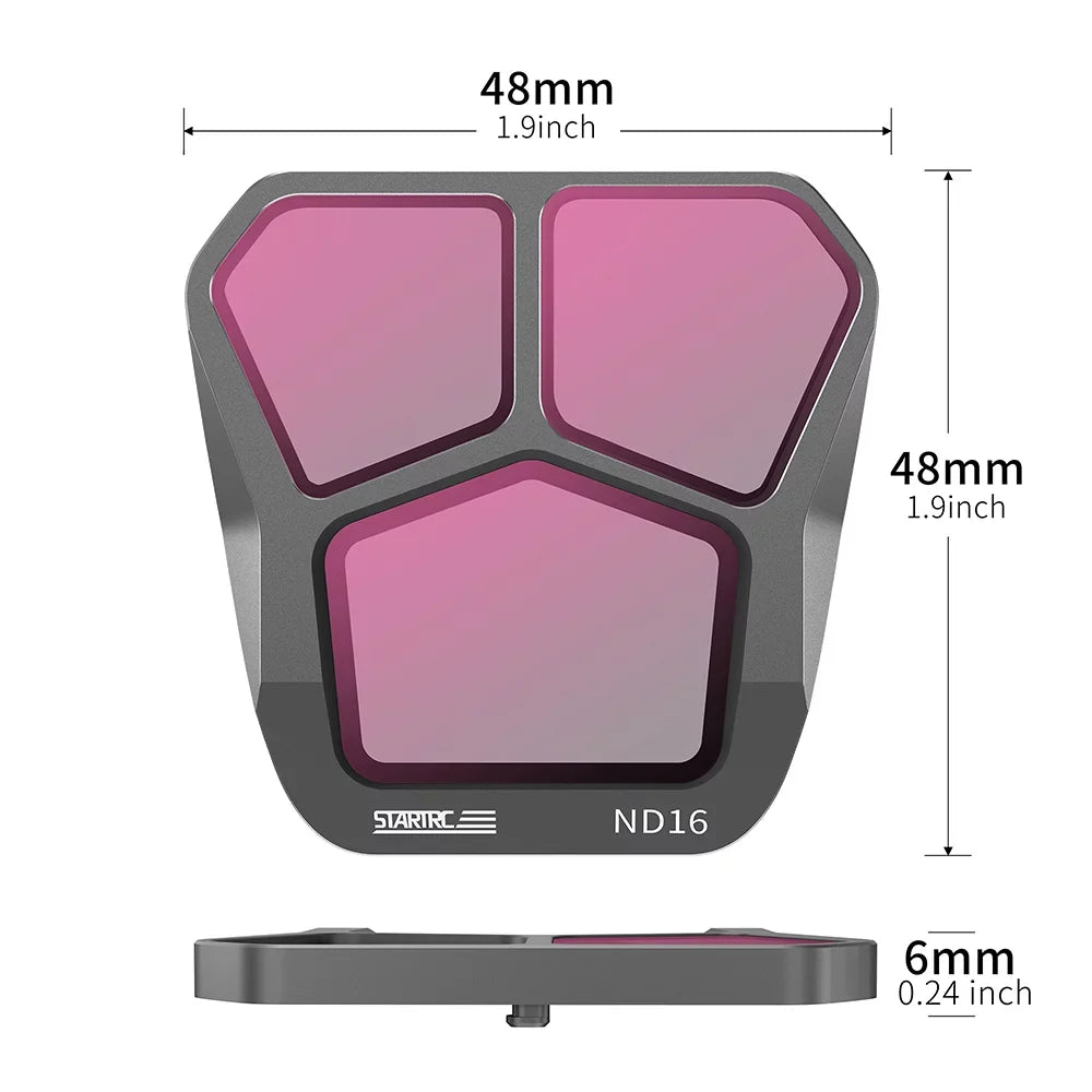 moobody 4-Pack Filters ND8/ND16/ND32/ND64 Lens Filter Aluminum Material AGC Optical Glass Fluid Scratch-resistant -reflective Coatings Compatible with DJI Mavic 3 Pro