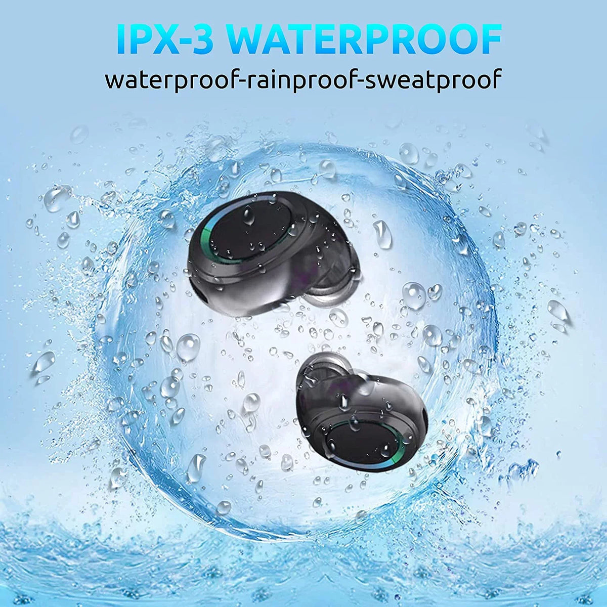 Wireless V5.1 PRO Earbuds Compatible with Galaxy Note 10/Plus/Lite/+/5G/Note10 IPX3 BlueTooth Touch Liquid / Sweatproof / Noise Reduction with Mic (Black)