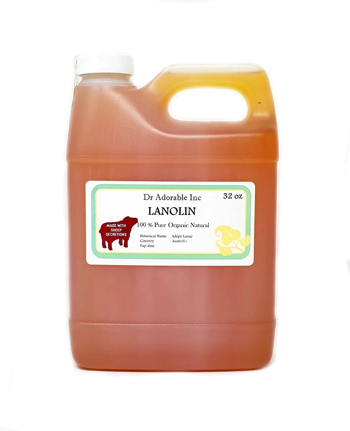 Dr. Adorable - Lanolin Oil Pure USP Grade Skin LIP Moisturizing by Dr.Adorable - 32 Oz