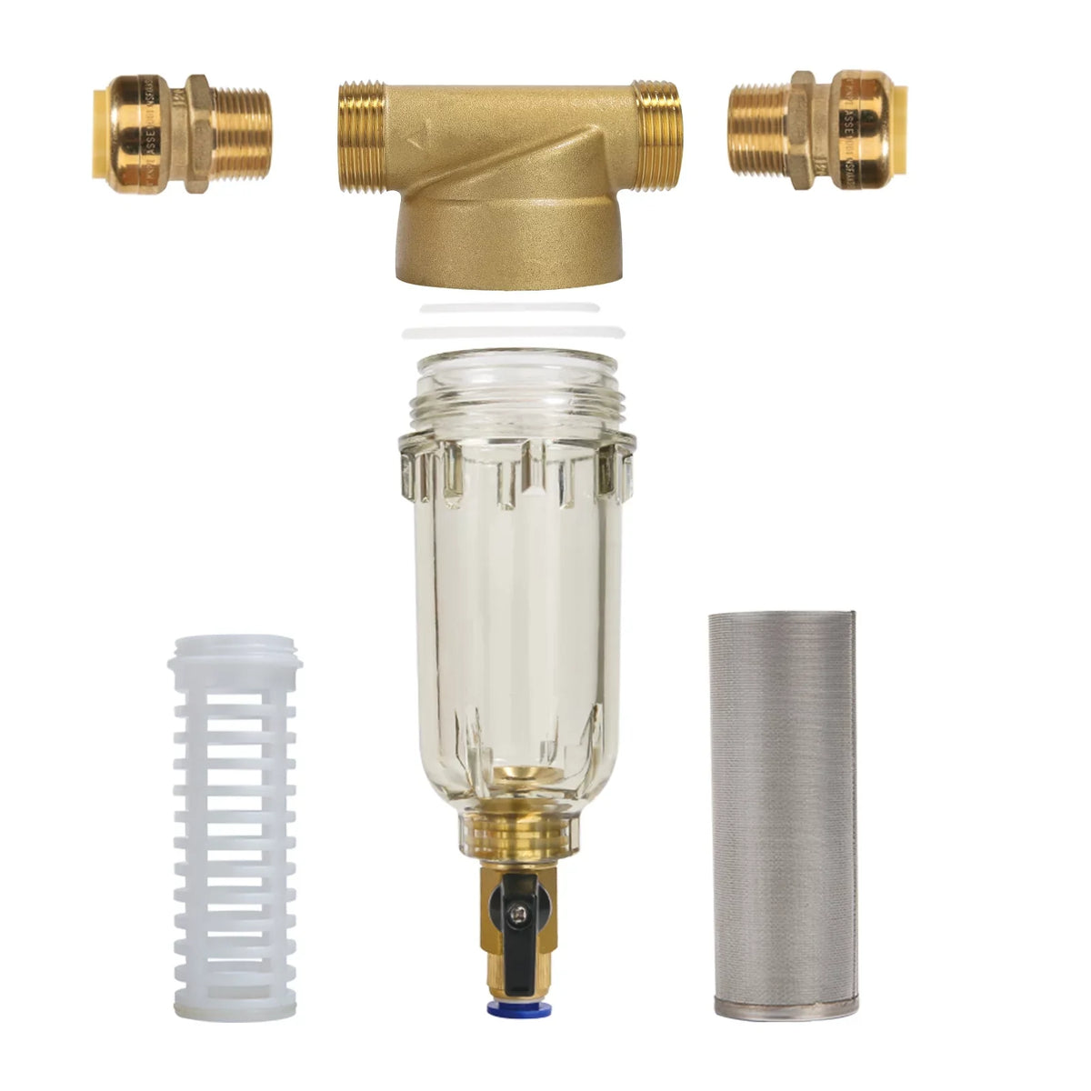 Watflow Spin Down Sediment Filter, Whole House Liquid Filter, Sediment Fluid Filter, Home Liquid Filter, 100 Micron