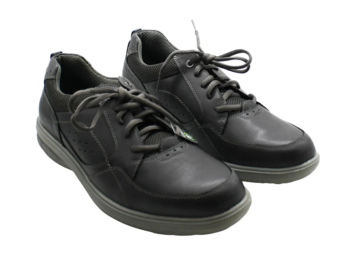 Nunn Bush Men's Kore Walk Medium/Wide/X-Wide Moc Toe Oxford Shoes (Charcoal)
