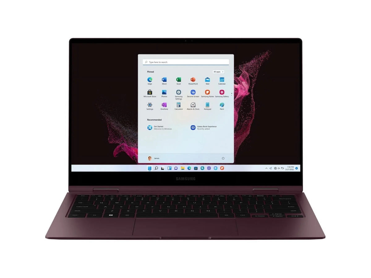 Restored Galaxy Book 2 Pro 360 15.6" 1TB (Burgundy) 2-in-1 AMOLED Touch Monitor Notebook - Core i7 (Refurbished)