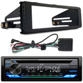 JVC KD-T920BTS Single DIN In-Dash CD Player Bluetooth USB AUX AM/FM Radio Receiver Bundle Combo with Single-DIN Stereo Installation Kit (Fits Select 1998-2013 Harley Davidson Touring Motorcycles)