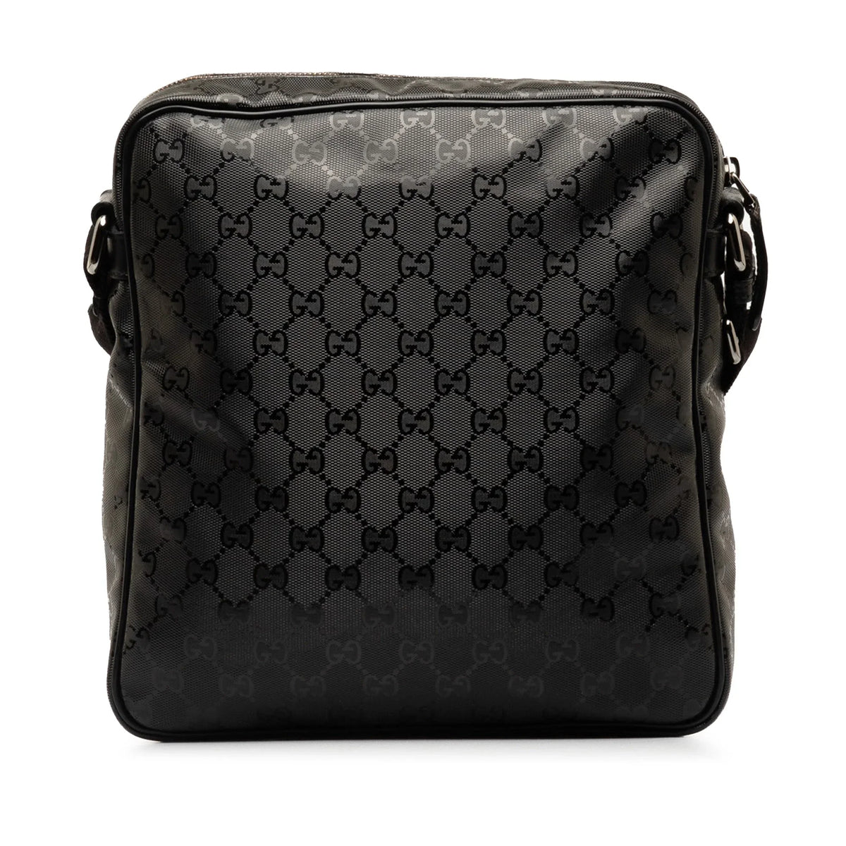 Pre-Owned Authenticated Gucci GG Imprime Crossbody Bag Coated Canvas Fabric Black Unisex (Good)