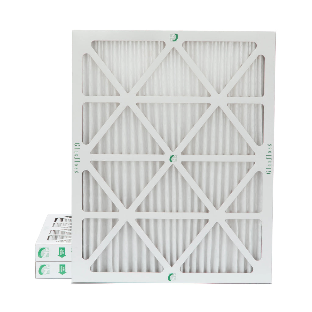 3 Pack of 18x20x2 MERV 10 Pleated 2" Inch Air Filters by Glasfloss. Actual Size: 17-1/2 x 19-1/2 x 1-3/4