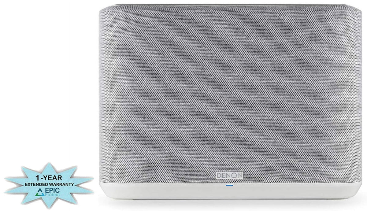 Denon Home 250 White Built in Heos Wireless Bluetooth Speaker with an Additional 1 Year Coverage by Epic Protect (2020)