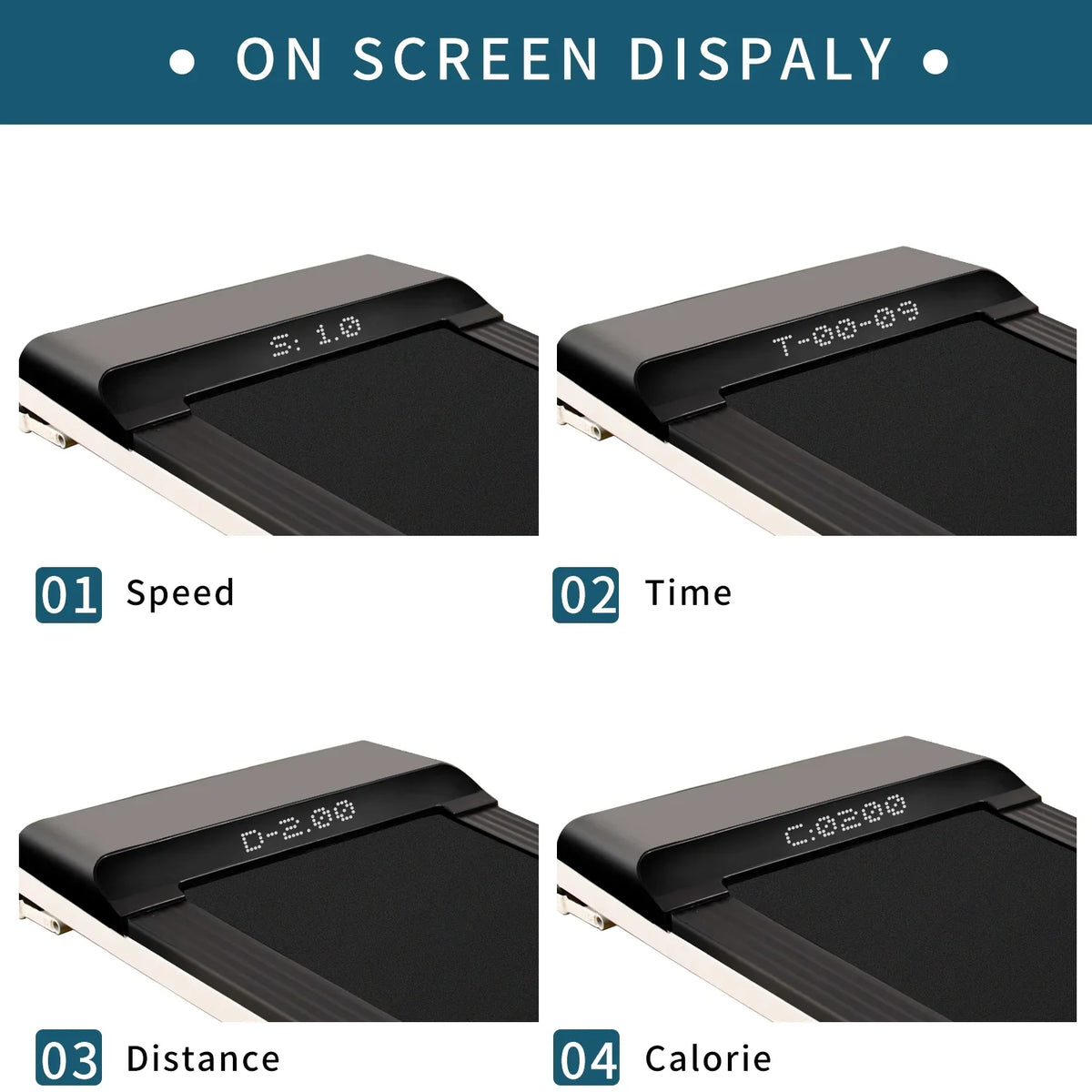 Portable Treadmill Under Desk Walking Pad Flat Slim Treadmill with LDE Display & Sport APP, Running Machine for Apartment and Small Space without Assembling Black