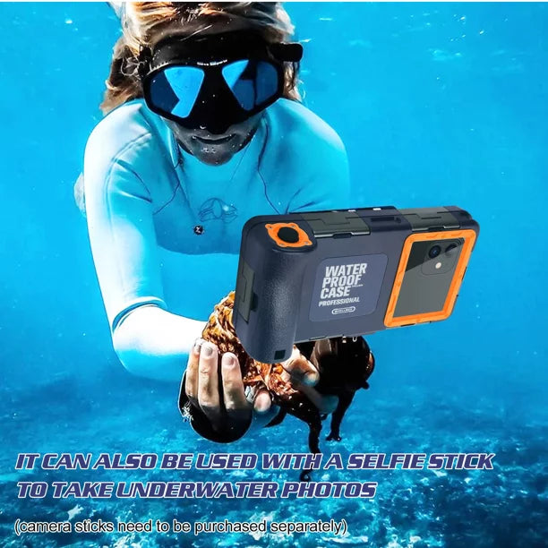 UrbanX Professional [15m/50ft] Swimming Diving Surfing Snorkeling Photo Video Fluid Protective Case Liquid Housing for HTC 10 Lifestyle And all Phones Up to 6.9 Inch LCD with Lanyard