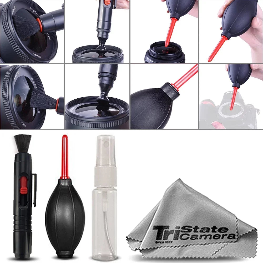 Olympus M.Zuiko Digital ED 75-300mm f/4.8-6.7 II Lens+ 7 Piece Filter & More - 64GB Accessory Kit