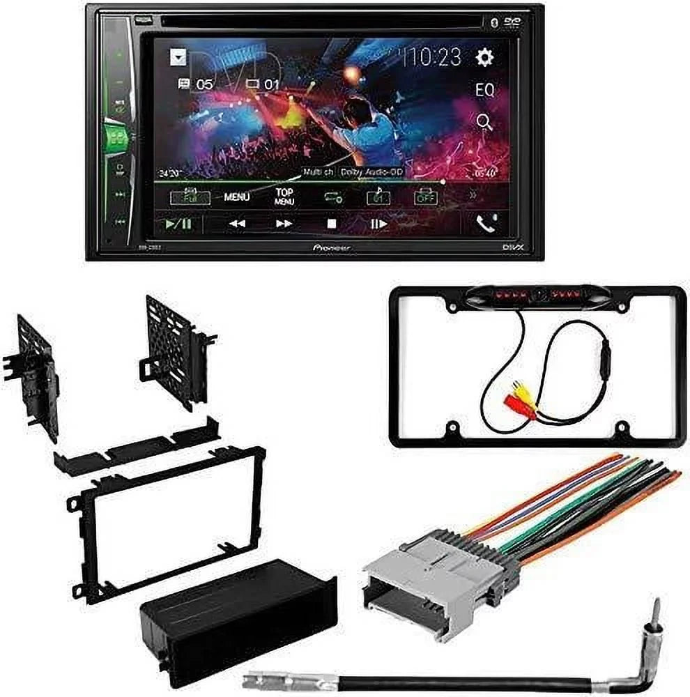 KIT4846 Bundle for 2000-2005 Chevrolet Cavalier W/ Pioneer AVH-241EX Double DIN Car Stereo with Bluetooth/Backup Camera/Installation Kit/in-Dash DVD/CD AM/FM 6.2" Display Digital Media Receiver