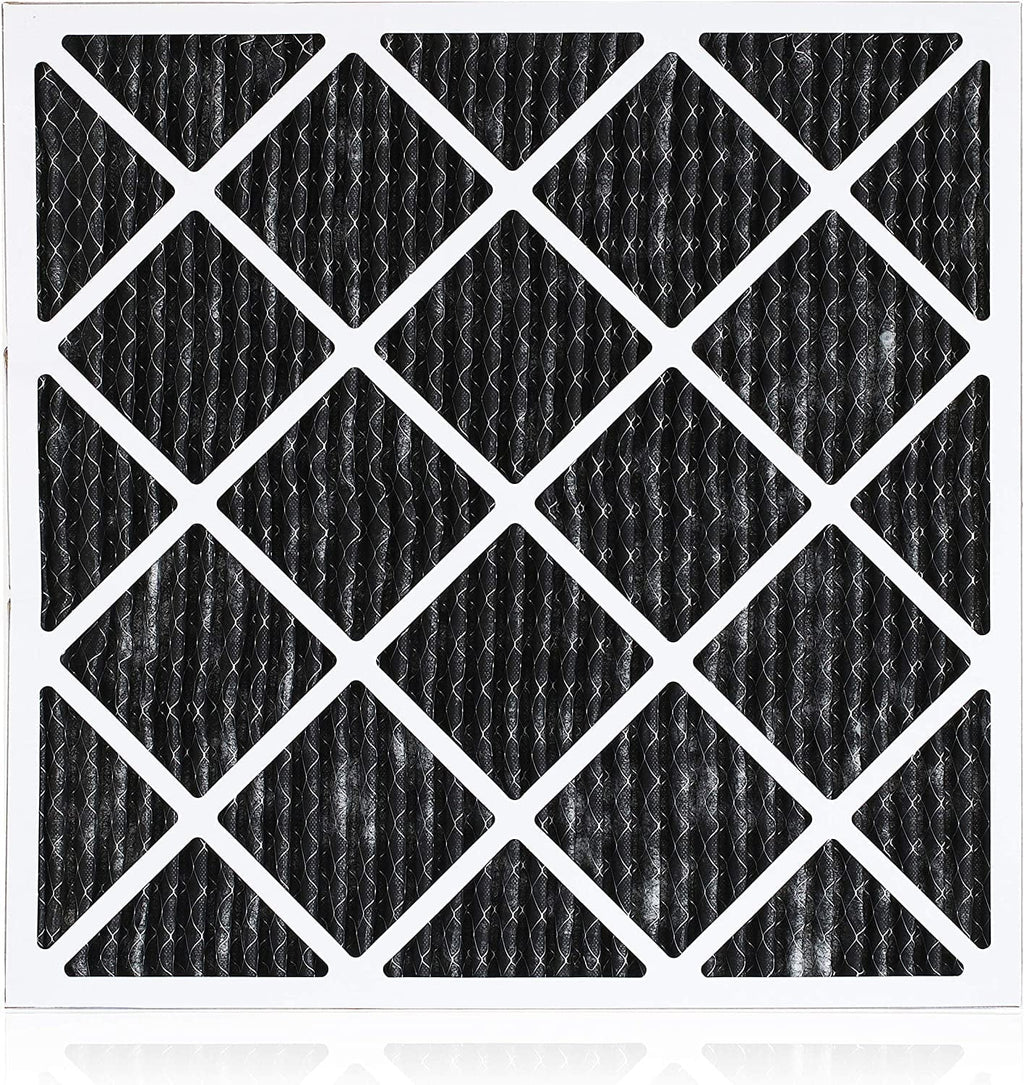 Filterbuy 12x12x1 MERV 8 Odor Eliminator Pleated HVAC AC Furnace Air Filters with Activated Carbon (2-Pack)